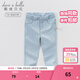 戴維貝拉（DAVE＆BELLA）春裝女童牛仔褲兒童褲子男童春季童裝春秋款寶寶長(cháng)褲小孩大童衣服 淺藍色-N 110 cm（建議身高100-110cm）