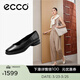 愛(ài)步（ECCO）芭蕾舞鞋女 時(shí)尚潮流百搭經(jīng)典圓頭牛皮瑪麗珍鞋 雕塑222303 黑色22230301001建議選大一碼 36 （偏小，建議選大一碼）