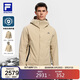 FILA 斐樂(lè )官方男士羽絨服兩件套戶(hù)外運動(dòng)保暖外套 栗鼠卡其-BG 2XL