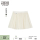 Teenie Weenie小熊女裝半身裙夏季簡(jiǎn)約休閑學(xué)院甜美短裙 象牙白 S
