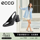愛(ài)步（ECCO）包頭涼鞋女 夏季優(yōu)雅媽媽百搭透氣粗跟高跟鞋 雕塑222713 黑色22271301001 38