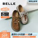 百麗（Belle）復古串珠勃肯鞋女商場(chǎng)同款厚底增高休閑鞋E1R1DCM5預售 灰色 36 (230mm)
