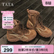 他她（TATA）加絨拳擊靴新款休閑運動(dòng)阿甘鞋女鞋時(shí)尚短靴子GPD03DD5 啡色（絨里） 36