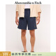Abercrombie & Fitch美式復古經(jīng)典LOGO抓絨抽繩松緊腰休閑褲短褲25秋季男裝128-5167 深藍色 M (180/80A)