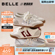 百麗（Belle）張凌赫同款跑道家族小輕甘阿甘鞋26春新款薄底休閑鞋F1A1D預售 米色 38