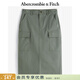 Abercrombie & Fitch美式氣質(zhì)巴恩風(fēng)美式高腰直筒中長(cháng)款半身裙春夏女裝143-4235 深軍綠色 S (165/72A)