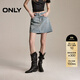 ONLY2026春季新款辣妹亮鉆裝飾A字牛仔短裙半身裙女|126137021 J34 390洗水牛仔藍 S