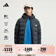 adidas 暖芯羽絨服 拒水防風(fēng)保暖鴨絨連帽休閑男裝秋冬阿迪達斯 黑色/白色   XL