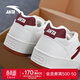 安踏元年小白鞋丨板鞋女鞋春季厚底增高輕便百搭鞋子休閑鞋運動(dòng)鞋 【元年1.0】象牙白/絳紅色-7 36
