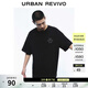 UR2026夏季新款男裝休閑簡(jiǎn)約棉質(zhì)寬松印花短袖T恤UMM460024+ 正黑 M