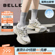 百麗（Belle）張凌赫同款星河軌跡老爹鞋女網(wǎng)面透氣休閑厚底運動(dòng)鞋B2199AM6預售 金色-女款【周雨彤/玲花同款】 37 (235mm)
