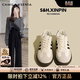 CAMILA KSENIA阿甘鞋2026新款女士柔軟小眾氣質(zhì)百搭春季平底板鞋運動(dòng)鞋德訓鞋子 米白色 37