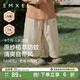 嫚熙（EMXEE）嬰童春季休閑闊腿褲皺皺紗男女寶防蚊褲兒童長(cháng)褲 奶杏仁 90 cm