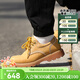 卡特（CAT）休閑皮鞋工裝鞋男鞋經(jīng)典春季輕戶(hù)外固特異耐磨牛皮厚底增高鞋 黃色 44