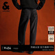 杰克·瓊斯（JACK&JONES） 男裝牛仔褲馬年百搭時(shí)尚舒適簡(jiǎn)約純色臀兜刺繡廓形褲子226132009