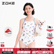 洲克zoke洲克泳衣女款游泳館專(zhuān)用連體高級感2025新款大碼女生游泳衣女 小狗派對白色 L （159-164cm）建議45-54kg