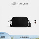 蔻馳（COACH）男士春季天然全粒面皮革Radio相機包斜挎包單肩包通勤男包 黑色
