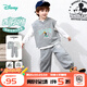 迪士尼（Disney）童裝男童T恤套裝T恤馬甲衛褲休閑運動(dòng)韓系三件套2026春季新款套裝 灰色 90