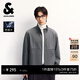 杰克·瓊斯（JACK&JONES）男裝秋冬季軟殼外套男士立領(lǐng)防潑水戶(hù)外加絨保暖休閑夾克外套 E00煙熏珍珠 M （175）