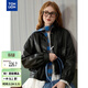 唐獅（TonLion）2026春女立領(lǐng)仿皮外套 黑色 XL