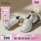 他她（TATA）厚底女鞋網(wǎng)面鞋子春秋新新款時(shí)尚休閑鞋百搭增高老爹鞋CZX02AM6 米/銀 36