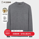 才子（TRIES）商務(wù)男士半高領(lǐng)羊毛衫秋冬保暖彈力毛衣男純色通勤百搭針織衫 灰色 2XL 52 (180/96A)