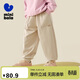 迷你巴拉男女童褲子春季可調節寬松兒童束腳褲彈力休閑長(cháng)褲新品