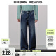 UR2026春季新款男裝休閑美式復古水洗直筒牛仔長(cháng)褲UUY860008 藍色 30