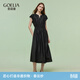 歌莉婭香云紗連衣裙得體穿搭桑蠶絲真絲裙子1E4L4K28A 00B黑色 M