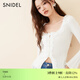SNIDEL春夏甜美蕾絲花邊荷葉領(lǐng)修身針織衫上衣SWNT251216 白色 均碼 (F)