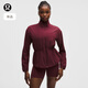 lululemon丨UV-Protective 女士跑步腰部抽繩運動(dòng)夾克 防曬 LW3IKAS 勃艮第酒紅 XS