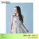 SNIDEL【明星同款】春夏蝴蝶結系帶荷葉邊無(wú)袖連衣裙SWFO252071 花朵圖案 L (2)