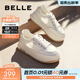 百麗（Belle）透氣網(wǎng)面小白鞋女厚底休閑運動(dòng)板鞋B1175BM3預售 蜂蜜牛乳-網(wǎng)面 37 (235mm)