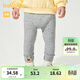 巴拉巴拉童裝寶寶褲子女童嬰兒打底褲翻腳口設計精致繡花可愛(ài)萌趣 淺花灰00202 100