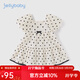 JELLYBABY女童波點(diǎn)連衣裙夏季3一歲寶寶夏裝裙子小女孩童裝5兒童公主裙夏天 杏色 90