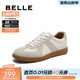 百麗（Belle）張凌赫同款女鞋子散文詩(shī)復古德訓鞋簡(jiǎn)約情侶款休閑鞋B0992AM6預售 米色/灰-低幫女款（內增高2cm） 37
