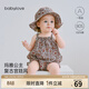babylove【清倉】嬰幼兒吊帶包屁衣夏季薄款純棉連體衣女寶寶三角哈衣爬服 瑪雅公主 73cm