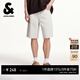 杰克·瓊斯（JACK&JONES）男裝皮標logo舒適百搭潮流時(shí)尚簡(jiǎn)約風(fēng)個(gè)性白色牛仔短褲225243022 A05乳白色 M (175)