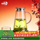 青蘋(píng)果耐熱玻璃涼水壺1.95升大容量 可加熱燒水壺 泡茶煮涼茶壺冷水壺