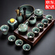 祥業(yè)哥窯功夫茶具整套裝家用辦公室現代簡(jiǎn)約輕奢中式陶瓷泡茶壺茶杯 哥窯八杯茶道茶罐茶洗15件+茶盤(pán)