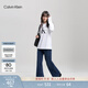 Calvin KleinJeans春秋男女情侶中性休閑通勤ck印花打底衫圓領(lǐng)長(cháng)袖T恤上衣