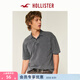 HOLLISTER美式25夏季街頭百搭短袖POLO衫T恤男裝324-5455 黑色 XL (180/116A)