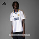adidas皇馬足球特別款運動(dòng)翻領(lǐng)短袖球衣男裝夏季阿迪達斯官方 白色   2XL  