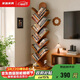 家逸實(shí)木樹(shù)形書(shū)架落地置物架客廳一體靠墻轉角書(shū)架創(chuàng  )意書(shū)柜多層收納架