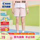 喬丹女童運動(dòng)短褲兒童全碼夏季三分褲小孩透氣童裝褲子 偶熊粉 140CM