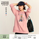 Teenie Weenie小熊女裝秋季長(cháng)款連帽套頭衛衣簡(jiǎn)約休閑通勤時(shí)髦上衣 粉色 M (165)
