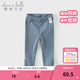 戴維貝拉（DAVE＆BELLA）春季新款女童打底褲抗菌兒童長(cháng)褲小童休閑褲女寶寶褲子童褲 牛仔藍【現貨】 110 cm（建議身高100-110cm） cm（建議身高100-110cm）