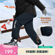 安踏兒童褲子男女童25冬加絨加厚保暖戶(hù)外羽絨長(cháng)褲A72547502