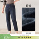 MsShe【小腳牛仔褲】大碼女裝2026春季胖mm巨顯瘦外穿緊身褲九分 長(cháng)褲-牛仔懷舊深藍色現貨 2XL