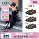 他她（TATA）樂(lè )福鞋女鞋秋季商場(chǎng)同款六便士時(shí)尚休閑新款黑色ETV01AA6 黑色 36